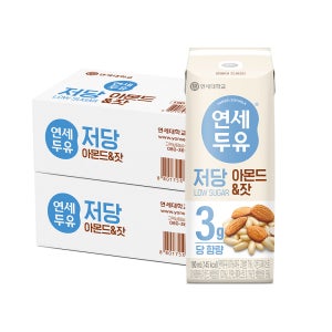 연세두유 저당 두유 아몬드&잣, 190ml, 48개