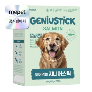 미펫 찢어먹는 지니어스틱 가수분해 연어, 240g, 15개