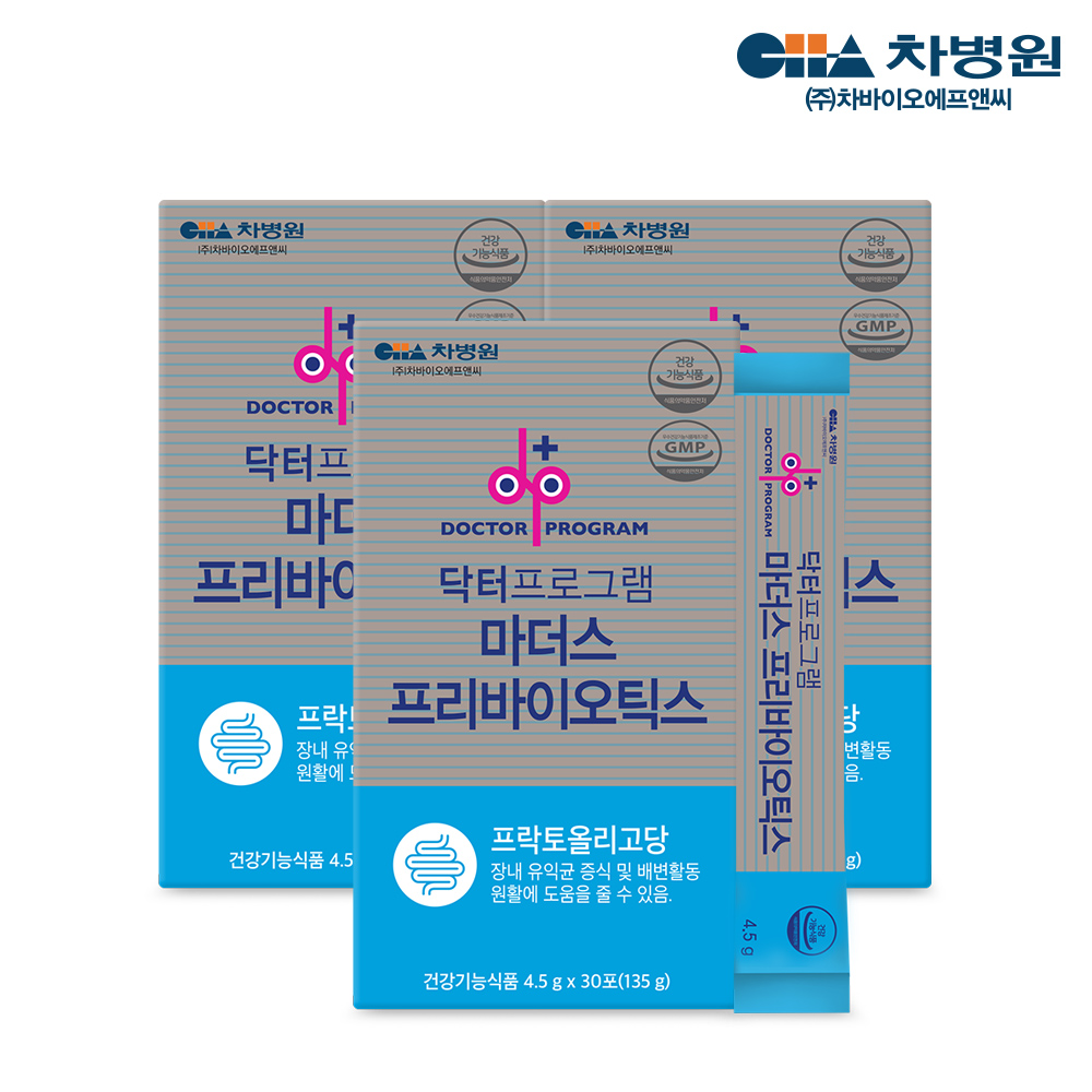 차병원 닥터프로그램 마더스 프리바이오틱스 온<b>가족 유산균</b> 30포, 3개