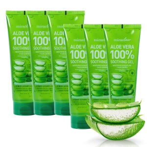 순도100% 수분가득 무알콜 수딩젤 고보습 진정 쿨링겔 알로에베라, 260ml, 6개