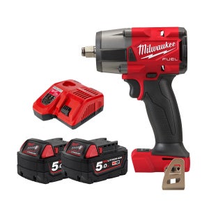 밀워키 충전임팩렌치 미드토크 18V 5.0AH 배터리2 M18 FMTIW2F12-502X
