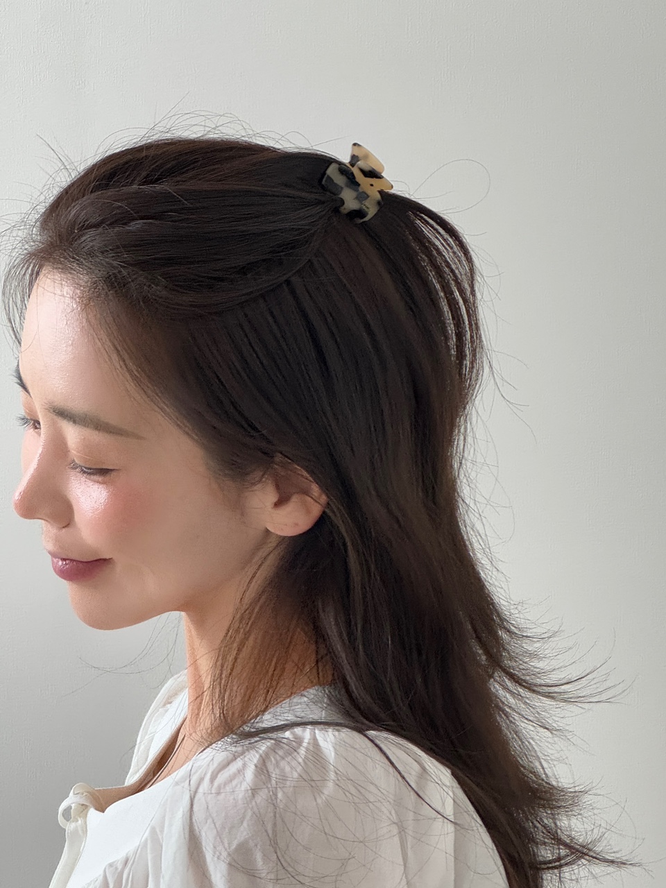 프랑스핀 미니 펌킨 헤어집게핀 반묶음핀 포인트 머리핀 Creation France