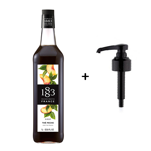 1883 아이스티피치 시럽 1000ml+펌프 홈카페시럽 복숭아 에이드