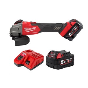 밀워키 충전 앵글그라인더 18V 5.0AH 125mm M18 FSAGV125XB-502X