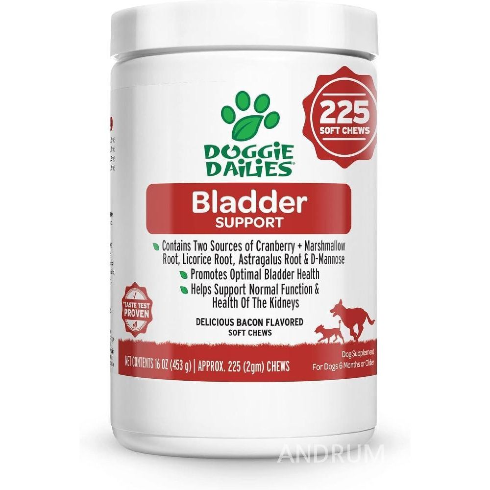 도기데일리스 <b>블래더서포트</b> 강아지 크랜베리 보충제 225소프트츄 유리너리 서포트