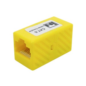 [IN-NETWORK] 인네트워크 CAT6 UTP I형 1:1 고급 커플러 옐로우 (PCB) IN-6IC-UTPY