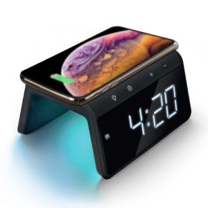 무선충전협회 Qi인증 갬성폭팔 고속 무선 충전기 AL700 LED 15W 블랙