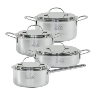한일스텐레스 통5중 뉴아델리오 IH 냄비 4종 세트 (16편수+18양수+20양수+24전골)