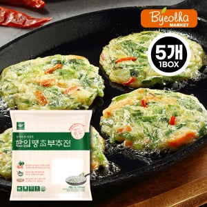 사옹원 한입 땡초 부추전 1kg x 5개 (1박스) 대용량 업소용 급식 명절 제사 안주