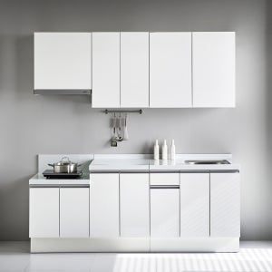 유코스 인조대리석 싱크대 직접설치 완제품 2.1m 상하부장 세트 우