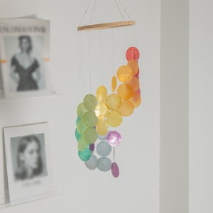 자개모빌 드림캐쳐 월데코 소품샵 아기방꾸미기 화이트