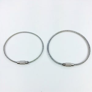 스테인리스 와이어키링 녹이나지 않는 보트 낚시 등산용 열쇠고리