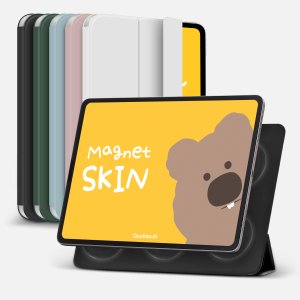 쿼카씨 탈부착 스마트커버 케이스 마그넷스킨 스카이 블루, 아이패드 에어 33cm(13인치) M2 6세대