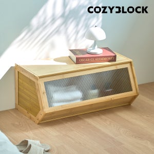코지블럭 틈새 수납장 뱀부 거실수납장 70cm