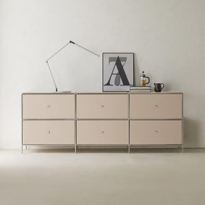 이노센트 스틸라 미드센츄리 2000 높은 모듈 거실장 104183 서랍형 2000mm, 베이지