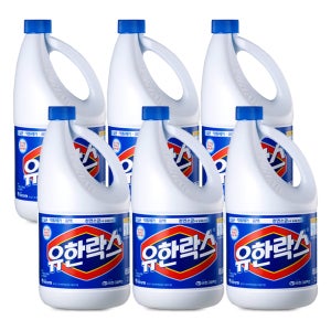 유한락스 레귤러 2L 6개 1박스 살균 소독 청소 악취 냄새 얼룩 제거 살균제 소독제 표백제 유한 락스