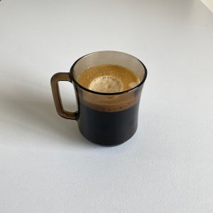 내열 강화 손잡이 유리컵 브라운 투명유리 커피잔 물컵 310ml