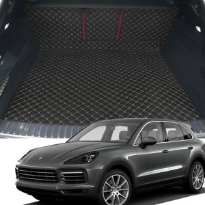 카이엔 3세대 퀄팅 가죽 자동차 트렁크매트 풀커버 세트 방수 차박