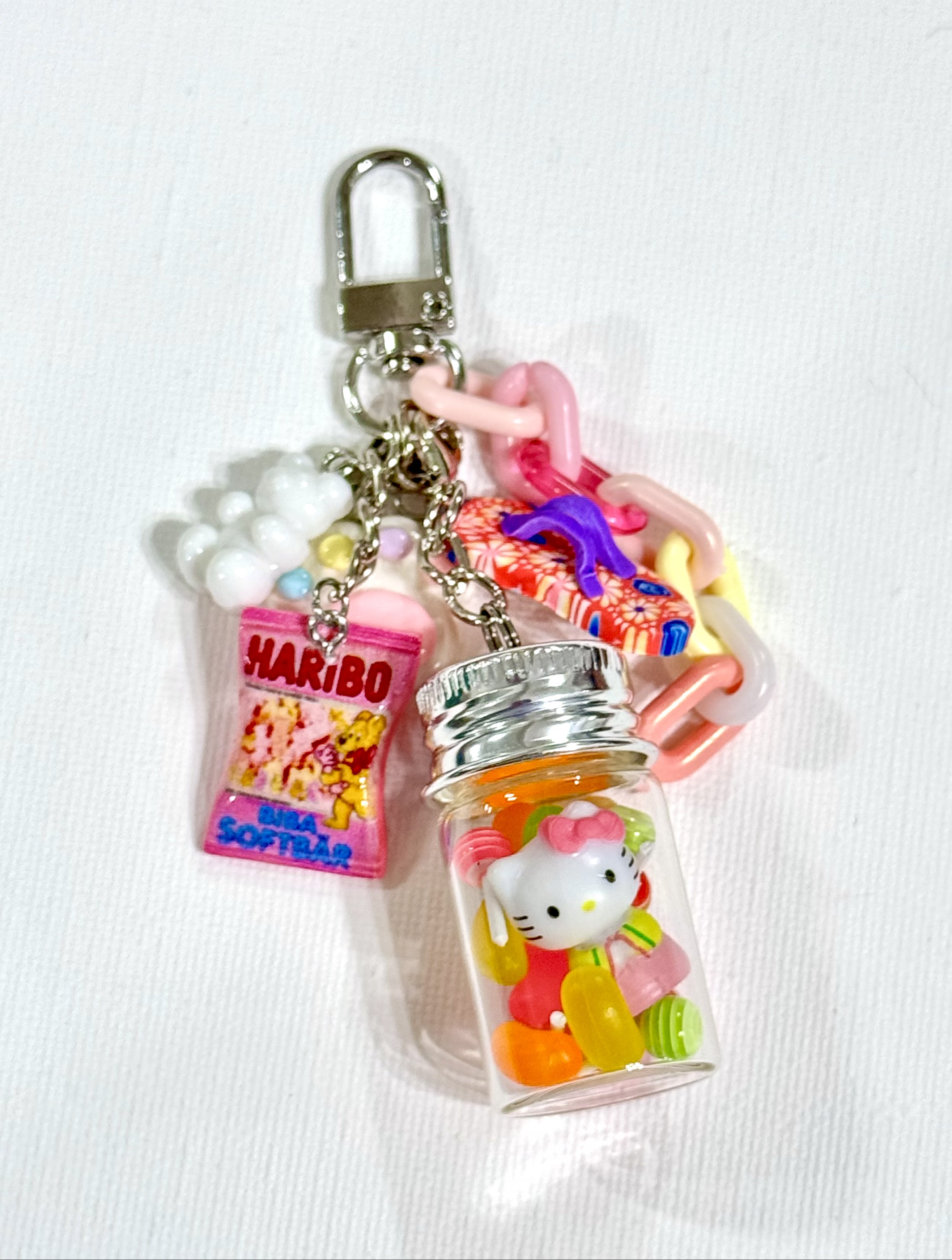 유리병 속 매일이 설날 키티 키링 열쇠고리