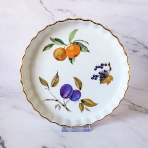 [Antique]로얄우스터 이브샴 골드 23cm 파이접시 키슈 키쉬 타르트접시 오븐웨어