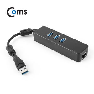 Coms USB3.0 컨버터 3P 기가비트 LAN 1P USB 허브 랜카드 SW123