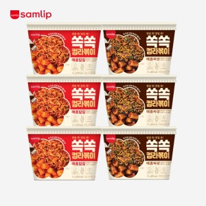 삼립 쏙쏙 컵라볶이 매콤칼칼/매콤짜장 140g 3+3개 택