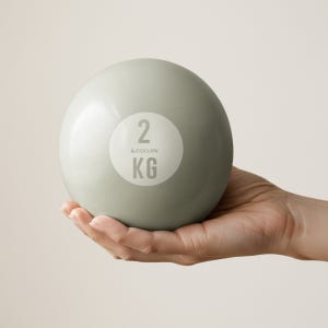 이고진 소프트 토닝볼 2kg 민트그레이 필라테스 웨이트볼 스트레칭 홈트 다이어트 가정용