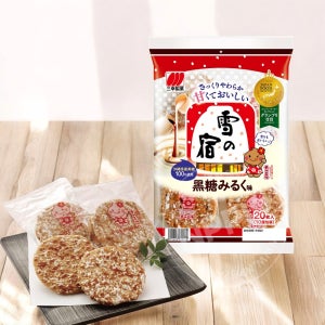 산코제과 유키노야도 일본 쌀과자 센베이 20매입 흑당밀크, 120g, 1개