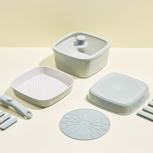 라체나 디에나 세라믹코팅 인덕션 후라이팬 냄비 세트 22cm 그릴팬 8종