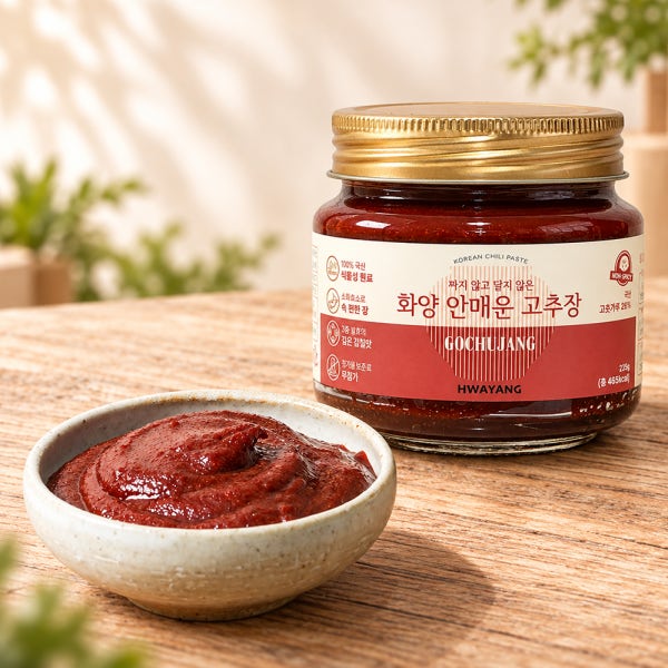 발효명가 화양 화양 안매운 고추장 전혀 맵지 않은 어린이 완전 순한 저염 국산 수제 전통 발효고추장
