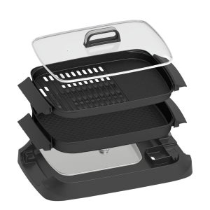 대원 전기그릴 콤비그릴 분리형 전기팬 전골요리 대형 고기불판 4중코팅 M자형 열선 NEW DW-CP650