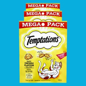 템테이션 메가팩 고양이간식 클래식 닭고기, 160g, 3개