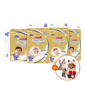 군 기저귀 프리미엄 밴드 신생아(SS) 60P 4팩(사이즈선택)+선착순 루돌프 풍선,2박스 크리스마스 양말,3박스 아기 바라클라바