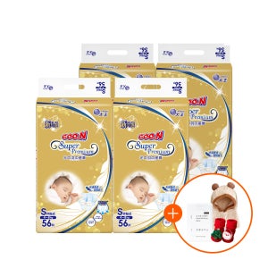 군 기저귀 프리미엄 밴드 소형(S) 56P x 4팩+1박스 손소독제,2박스 크리스마스 양말,3박스 아기 바라클라바