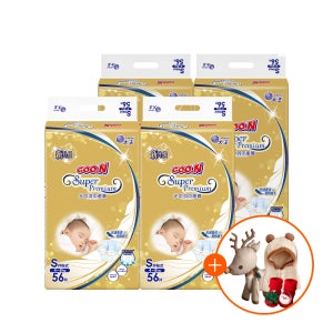 군 기저귀 프리미엄 밴드 소형(S) 56P x 4팩+선착순 루돌프 풍선,2박스 크리스마스 양말,3박스 아기 바라클라바