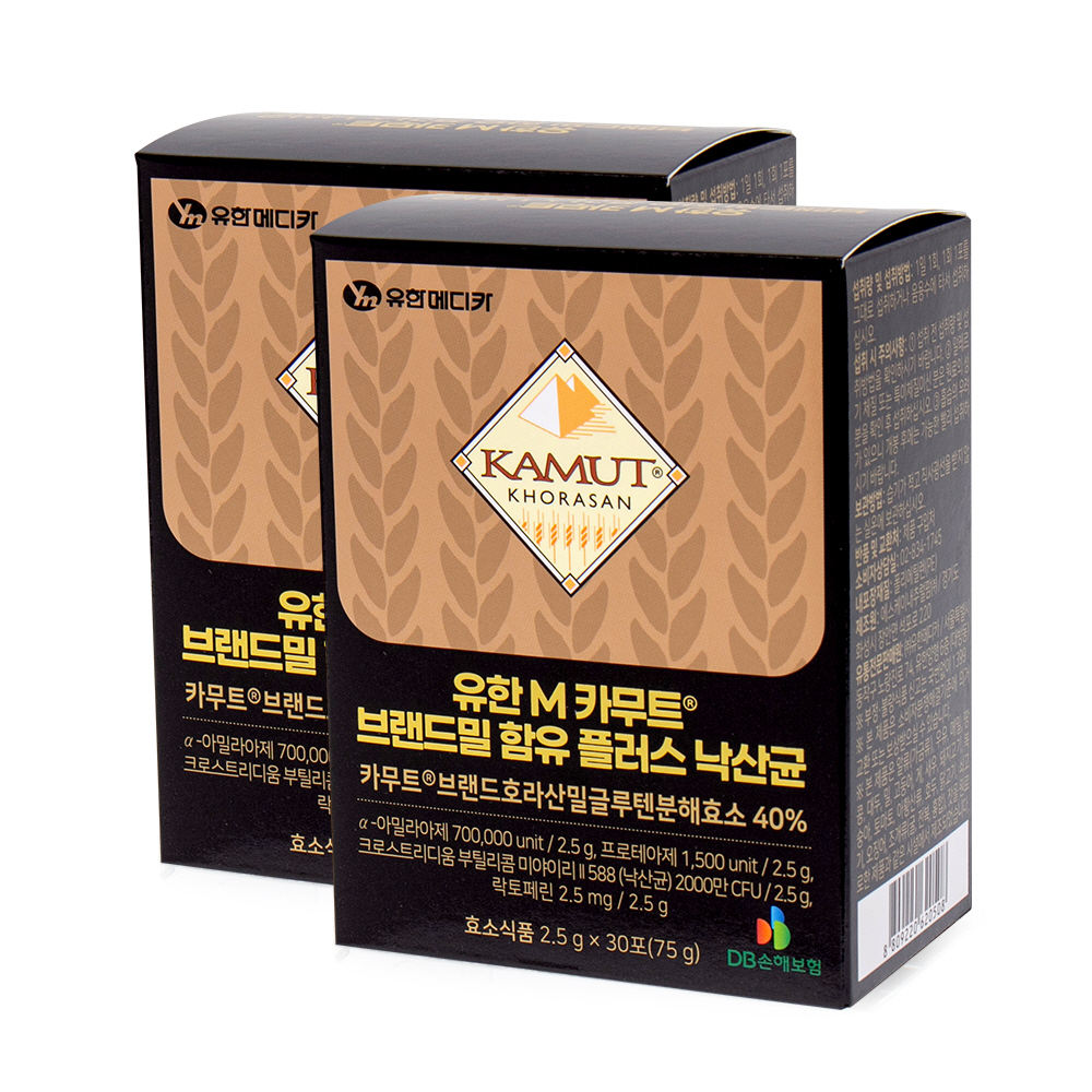 유한M 카무트효소 낙산균 프로바이오틱스 효능 소화 효소 변비 <b>과민성 대장</b> 30포, 2개