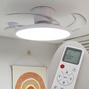 에어룩스 폴더블 실링팬 LED BLDC 모터 저소음 저전력 리모컨 스노우화이트
