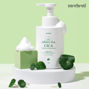 메르헨트 그린티 시카 버블 클렌징폼 500ml 약알칼리 저자극 세안제 거품 대용량 폼클렌징