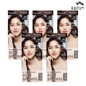 꽃을든남자 염색약 CS 먹물 헤어칼라 N5 진한갈색 x 5개