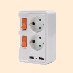 대기전력 차단 USB 충전 콘센트 멀티탭 2구 절전형 국산 멀티 돼지코