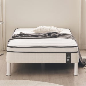 포스트모던 샬럿 원룸 작은방 미디엄 필로우탑 1인용 싱글 매트리스 일체형 침대 S