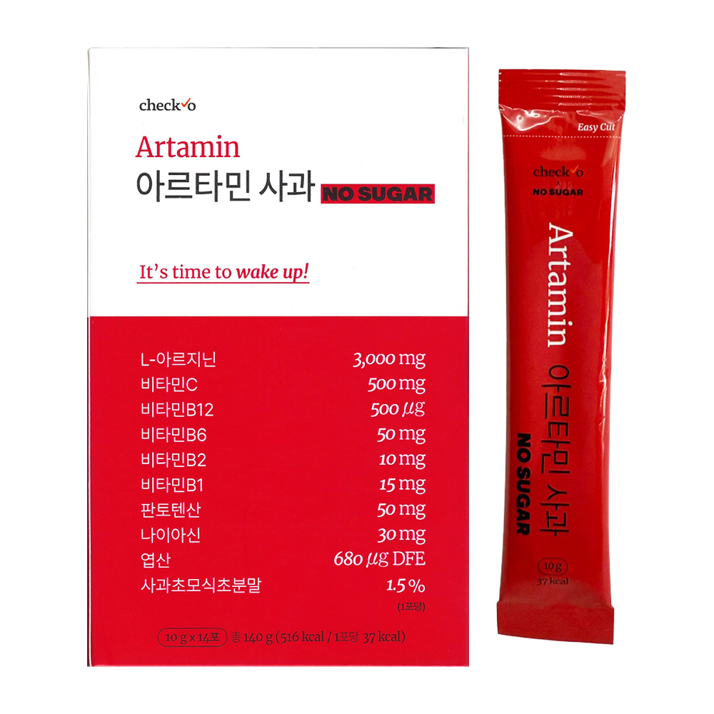 체크오 아르타민 사과 NO SUGAR 10g x 14포 1개