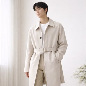 STCO 봄 간절기 남자 오버핏 발마칸 롱코트 데일리 출근룩
