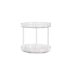 회전식 2단 수납 선반 회전 주방 트레이