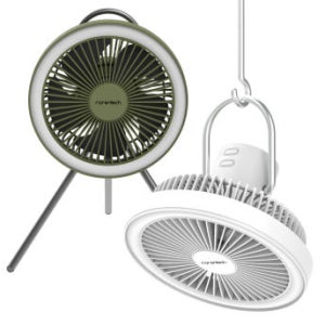 로랜텍 트래블 캠핑 저소음 무드등 무선 탁상용 선풍기 화이트