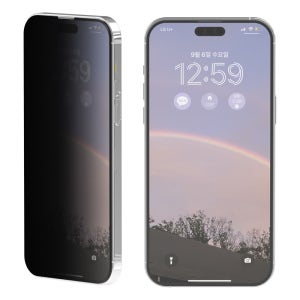 로랜텍 사생활 보호 강화유리 프라이버시 액정보호필름 아이폰XR, 2매입