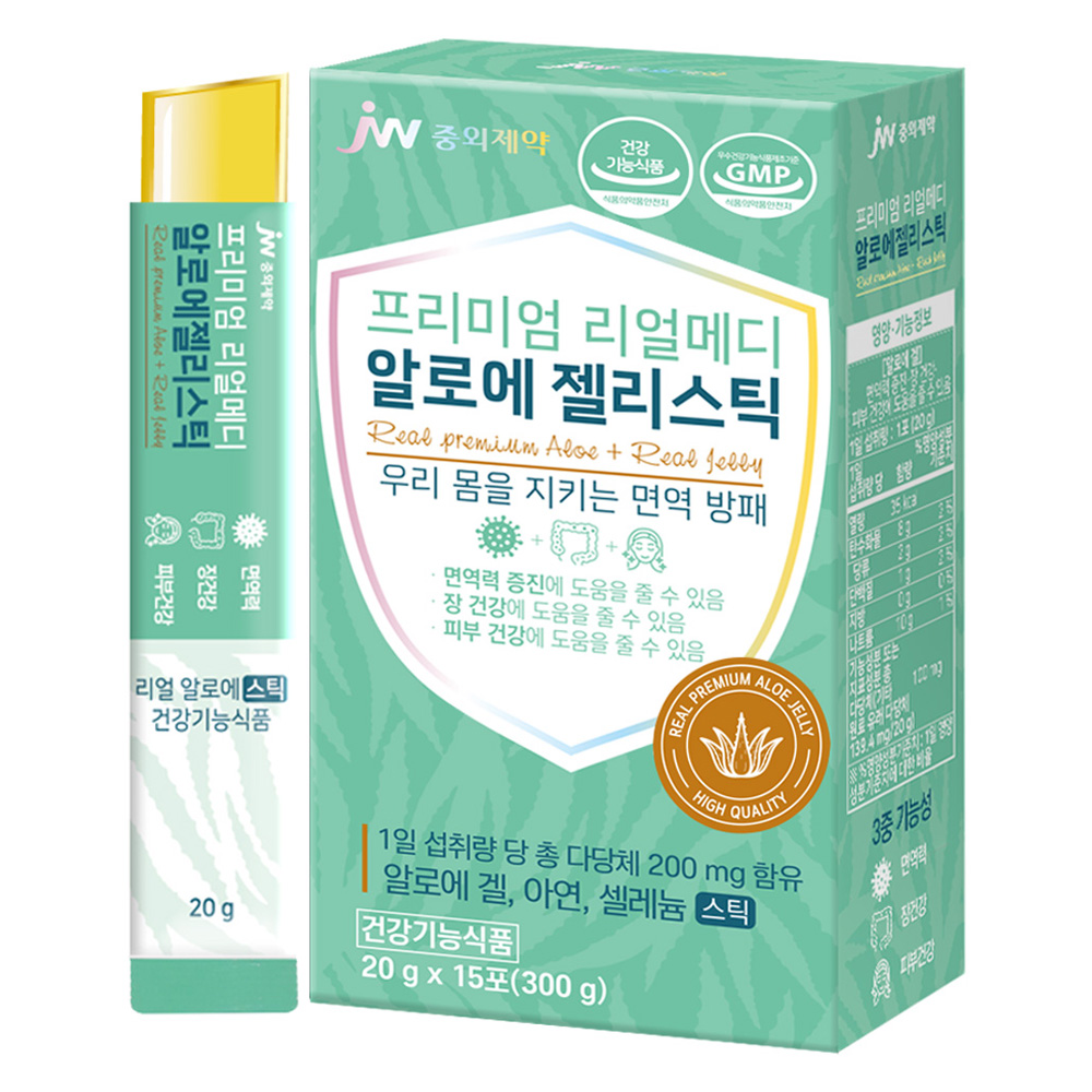 JW중외제약 리얼메디 알로에 젤리 스틱