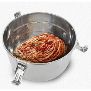 스텐 김치통 12L 냉장고 밀폐용기 대형 원형 스텐반찬통