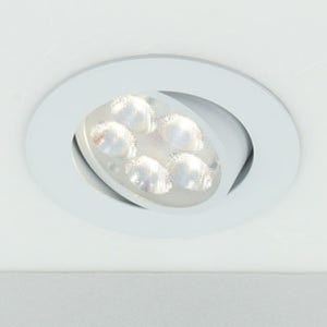 LED 등기구 천장 매입등 회전 할로겐 다운라이트 mr16일체형 5W 75mm 화이트 4000K