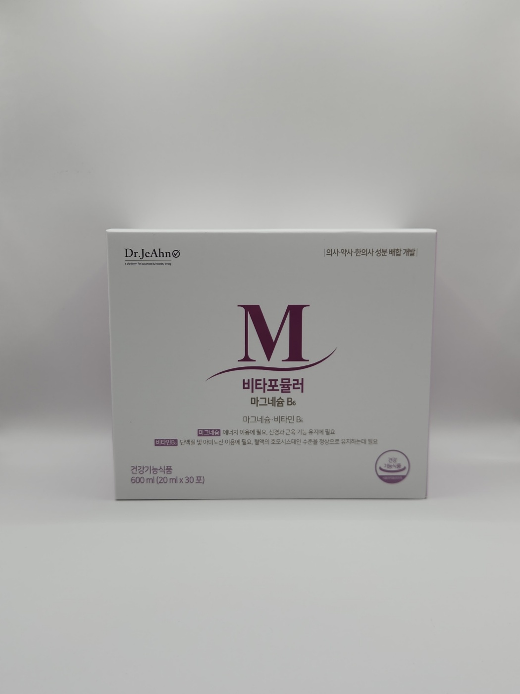 닥터제안 <b>비타포뮬러 마그네슘</b> <b>비타</b>민<b>B6</b> 20mg x 30포